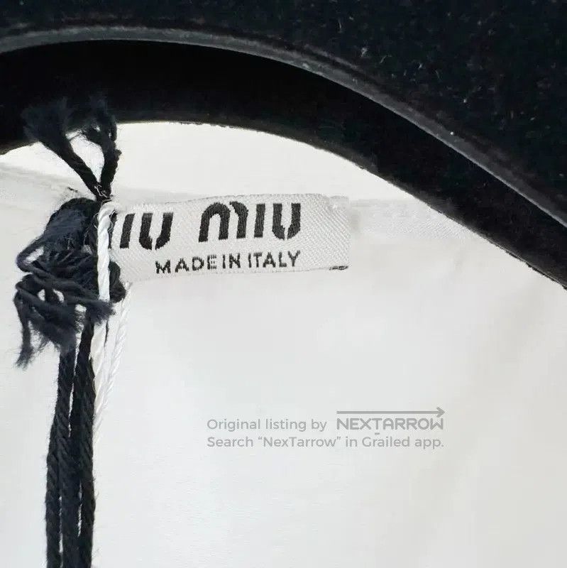 Miu Miu Miu Miu White Cotton Long Sleeve Shirt . Size M / US 6-8 / IT 42-44 - 3 Thumbnail