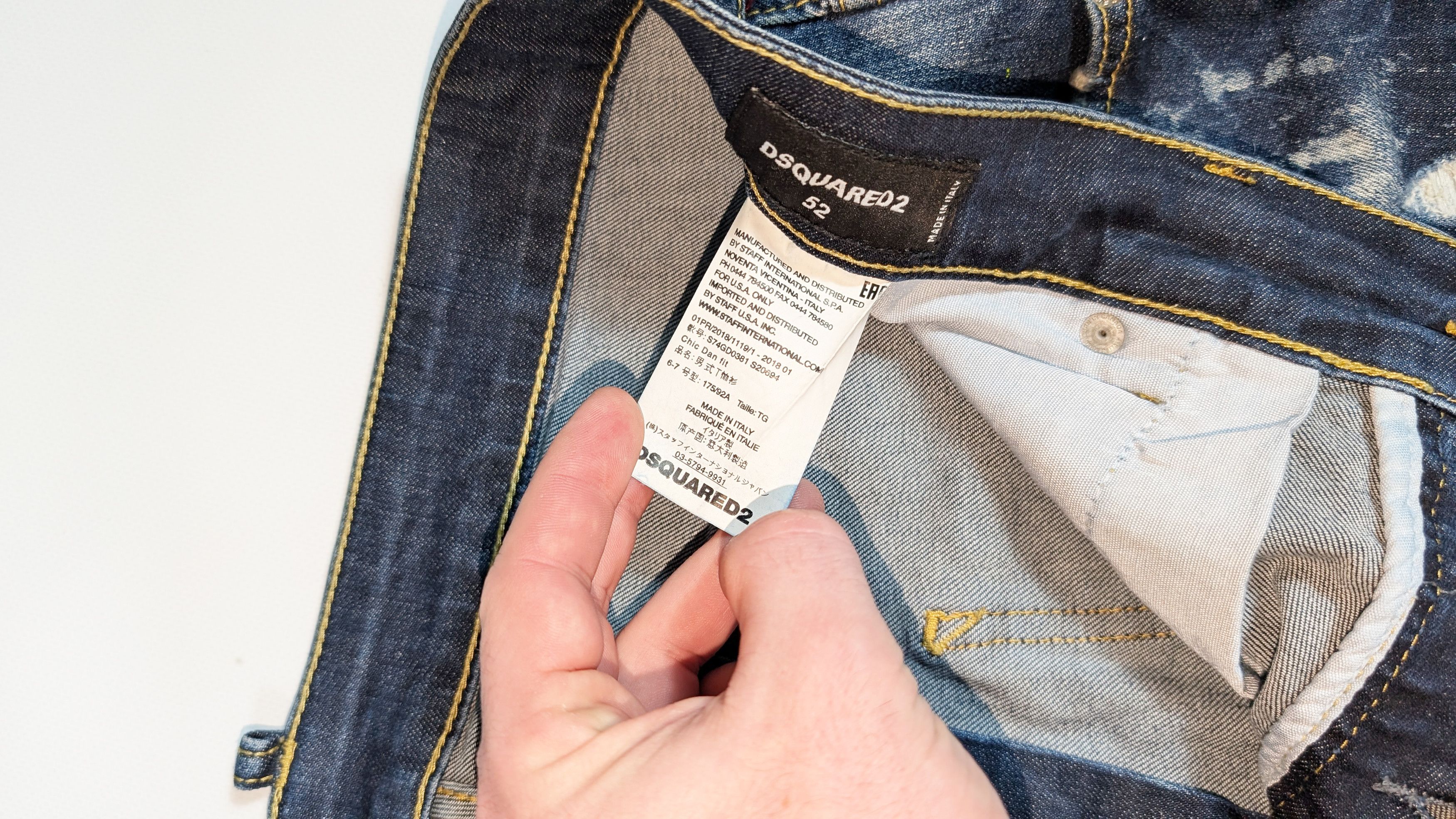 Dsquared2 Dsquared2 Chic Dan Fit Distressed Denim Jeans Size 52 Size US 36 / EU 52 - 8 Thumbnail