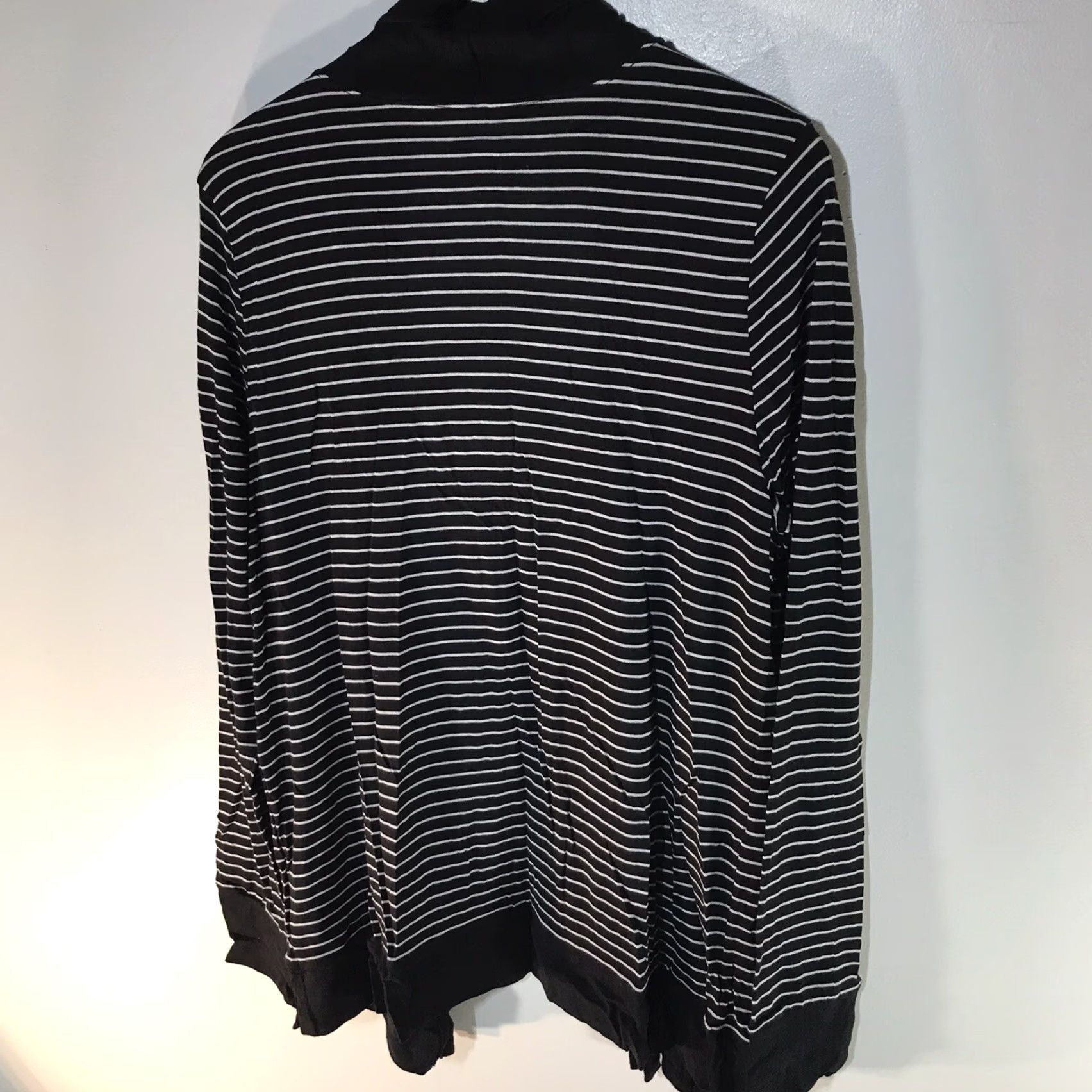 Vintage Kim Rogers Black/White Striped Open Front Soft Knit Cardigan Womens Size XL New Size XL / US 12-14 / IT 48-50 - 5 Thumbnail