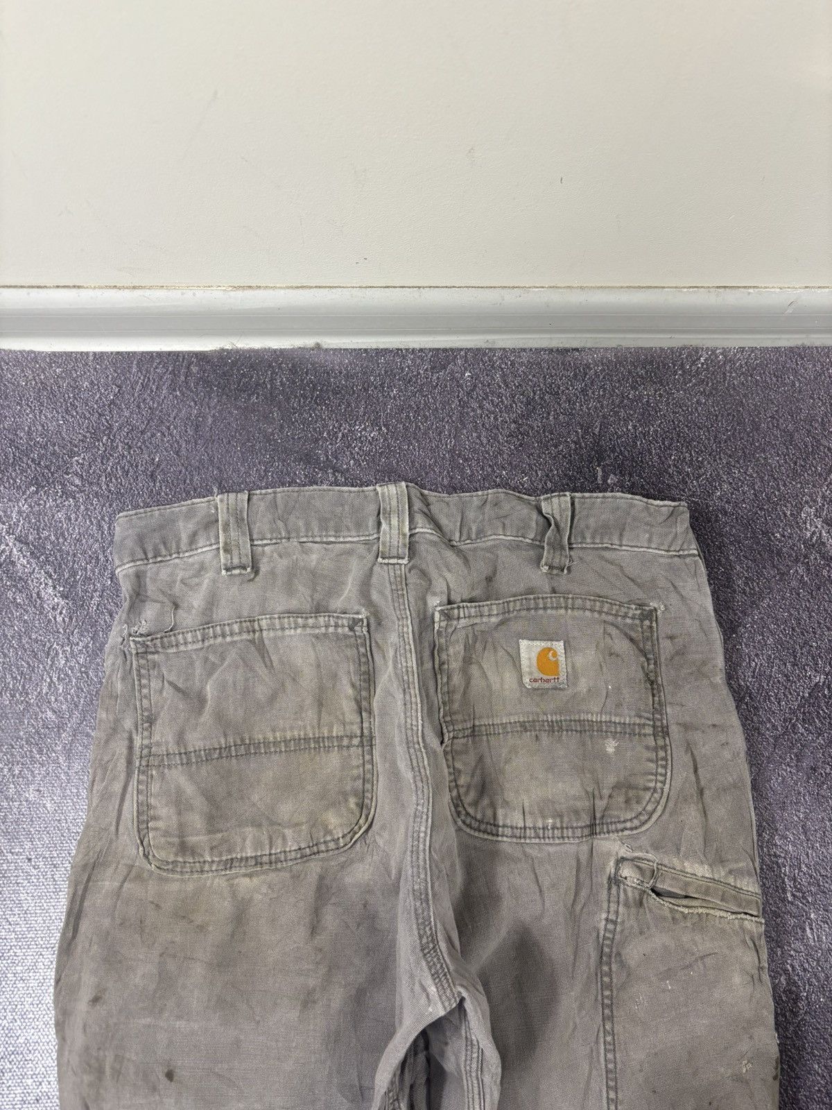 Carhartt Vintage Carhartt USA Distressed Gray Work Carpenter Pants Size US 32 / EU 48 - 6 Thumbnail