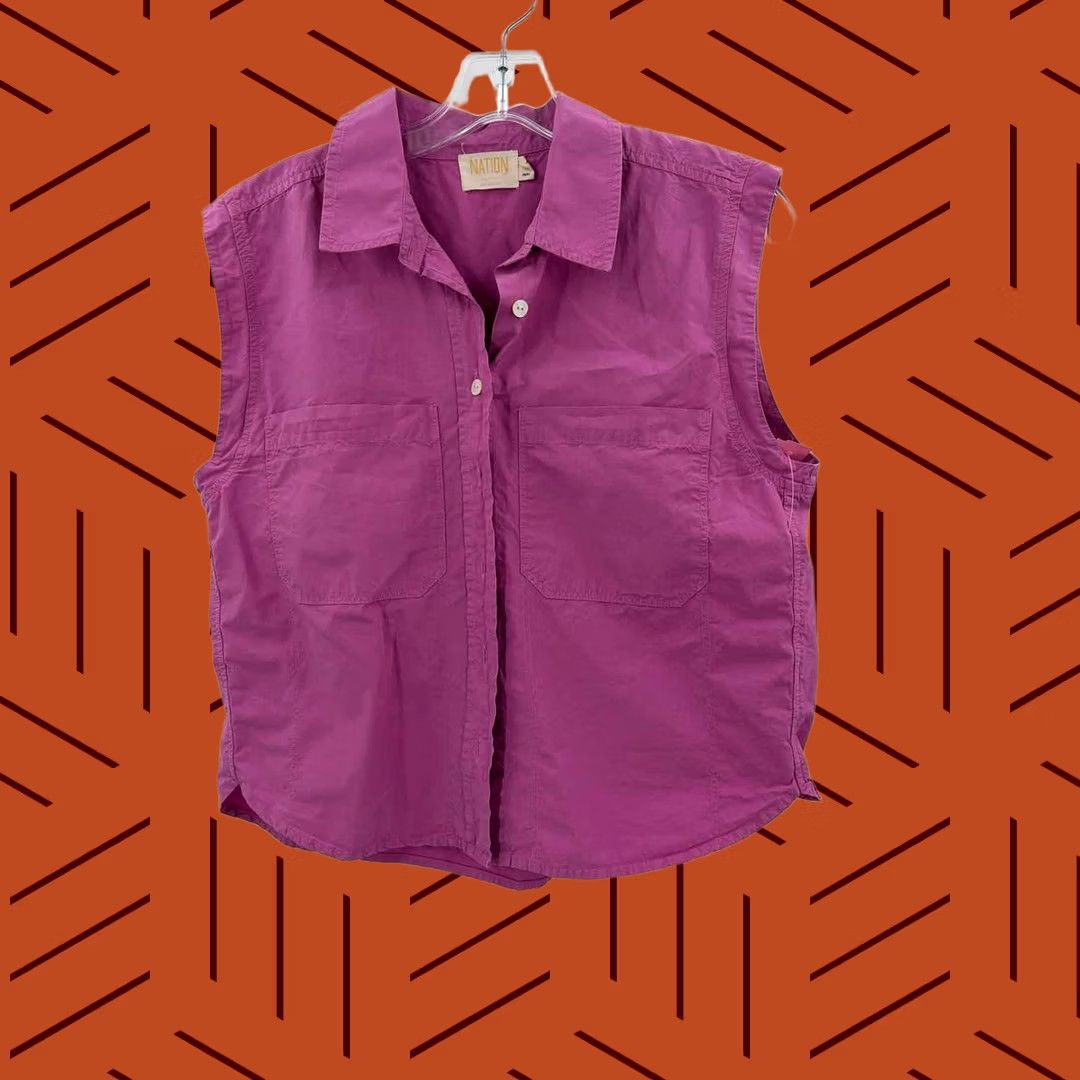P.E Nation Nation Blouse Size Small Pink Button Down Pre-Owned Size S / US 4 / IT 40 - 1 Thumbnail