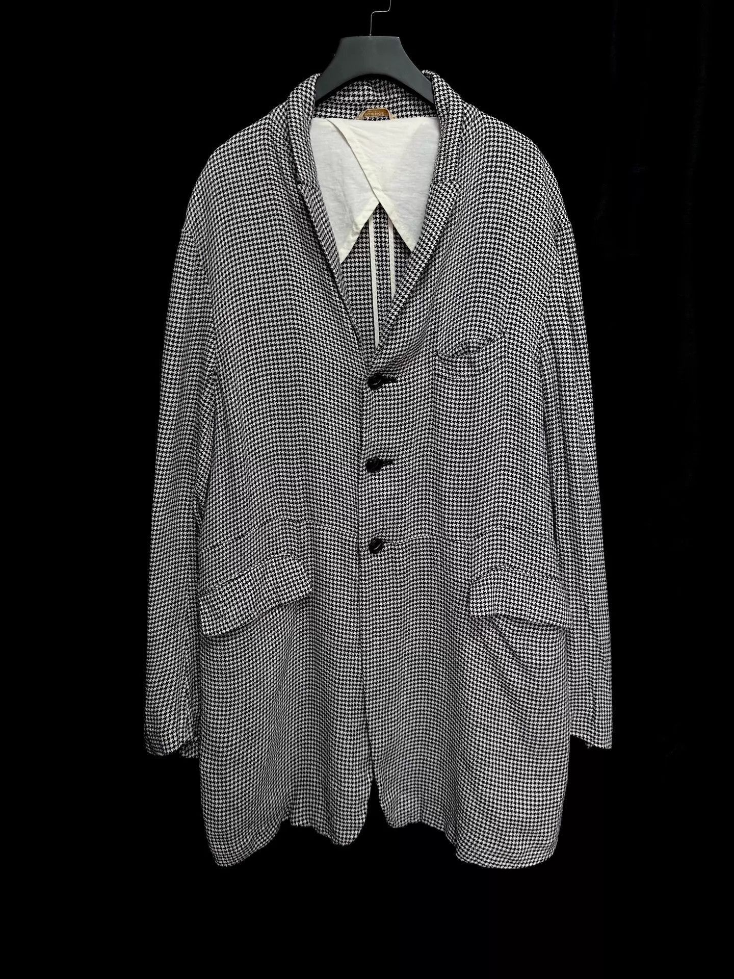 Arts & Science Black Houndstooth Pattern Long Sleeve Blazer Size US L / EU 52-54 / 3 - 1 Thumbnail