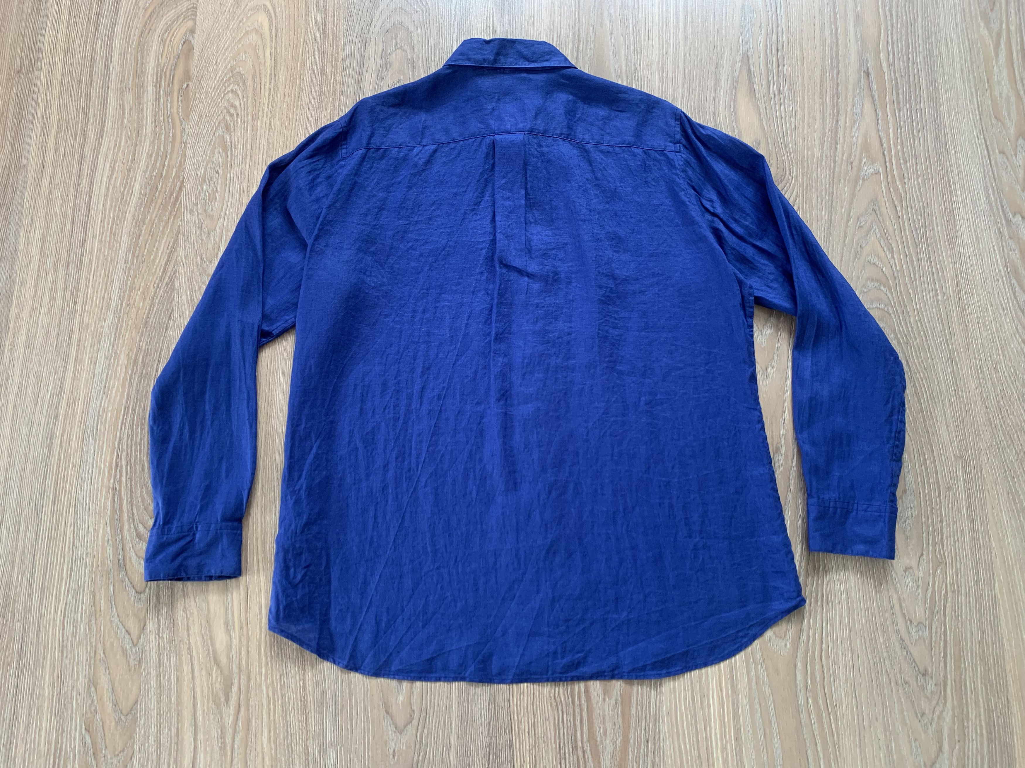 Uniqlo Uniqlo Linen Blue Long Sleeve Shirt Size US L / EU 52-54 / 3 - 3 Thumbnail