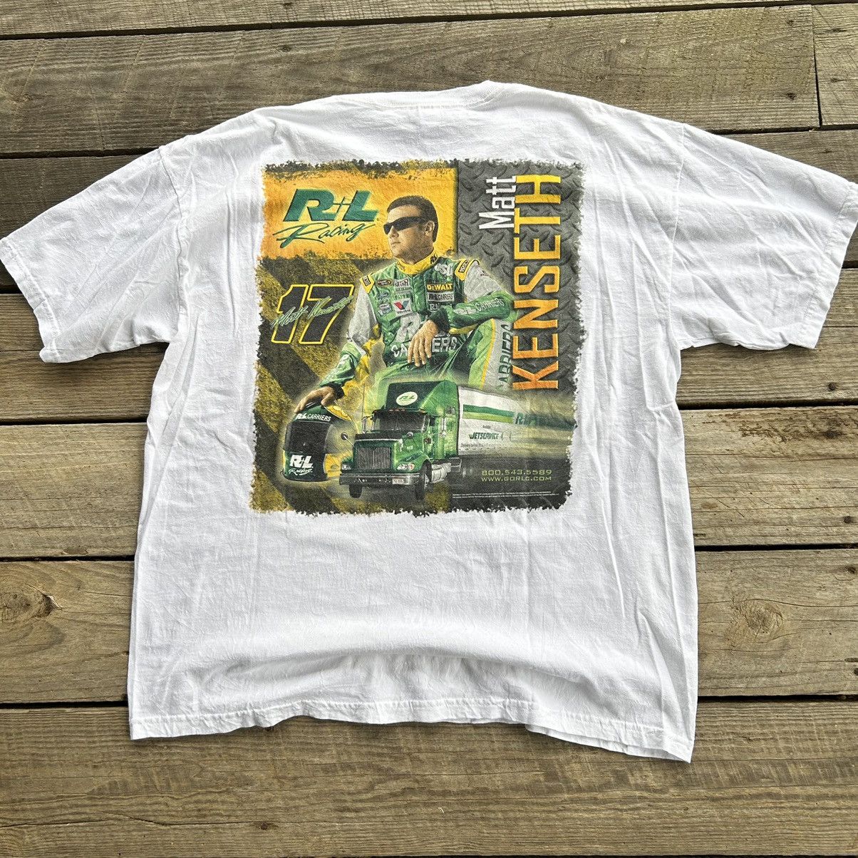 NASCAR Vintage Y2K NASCAR Matt Kenseth Racing Graphic T Shirt Size US XL / EU 56 / 4 - 4 Thumbnail