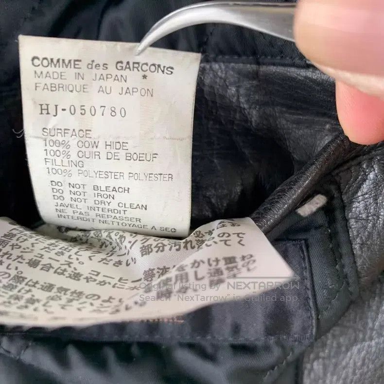 Comme des Garcons Comme des Garcons Jacket Leather Jacket Size US XL / EU 56 / 4 - 5 Thumbnail