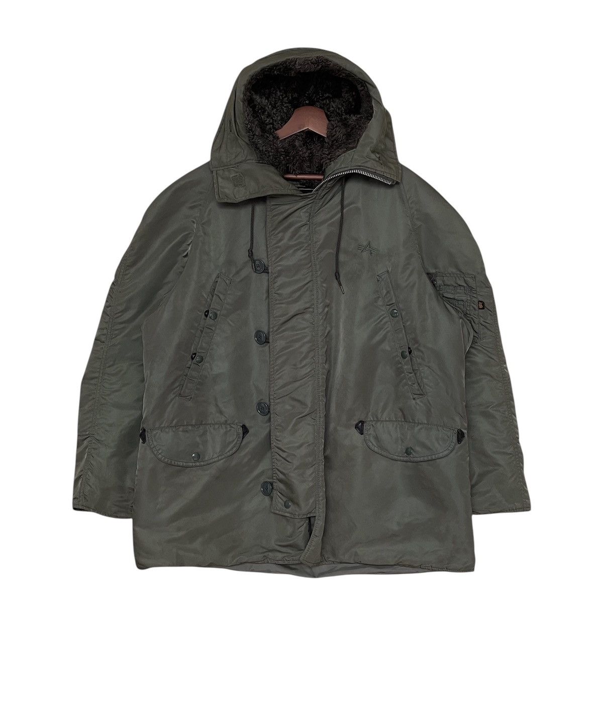 Alpha Industries Vintage Brand Alpha Industries Fur Parka 1990s Size US L / EU 52-54 / 3 - 1 Thumbnail