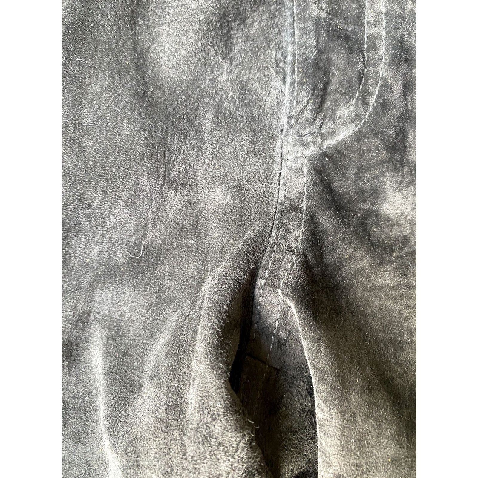 Vintage VINTAGE Michael Hoban North Beach Suede Leather Pants Womens 7/8 Black Leather Zipper Beach Hip 32 Inseam Girls? Size 28" / US 6 / IT 42 - 5 Thumbnail