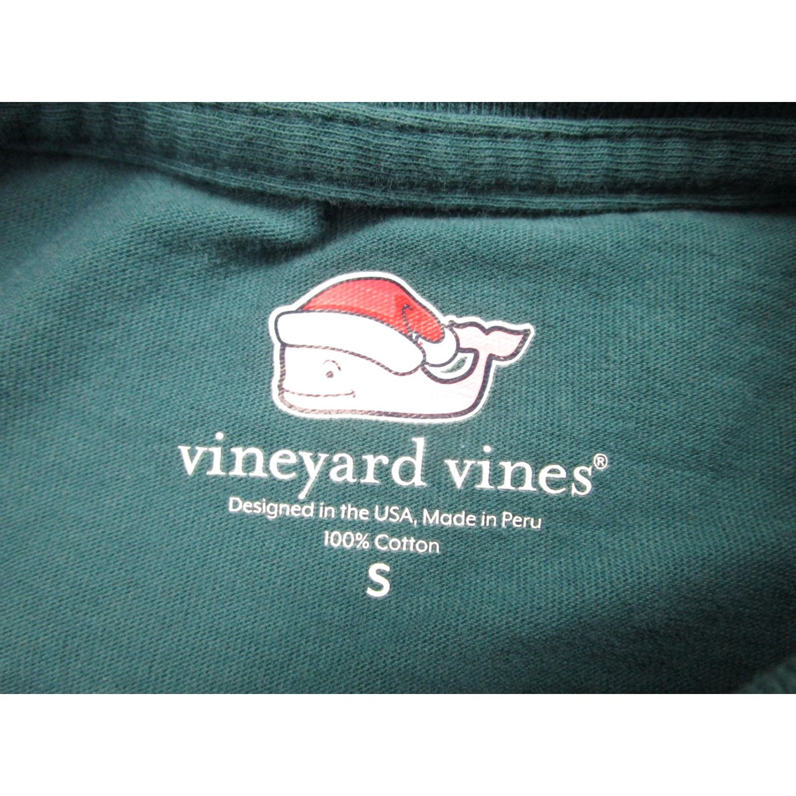 Vineyard Vines VINEYARD VINES Christmas Shirt Mens Small Green Long Sleeve Pocket Tee Graphic Print Size US S / EU 44-46 / 1 - 5 Thumbnail
