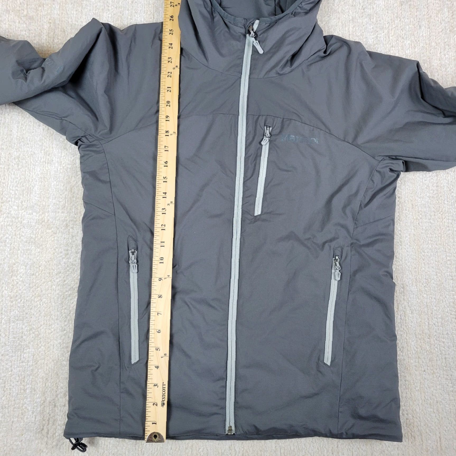 Marmot Marmot Puffer Jacket Men Gray Full Zip Hooded Insulated Pockets Ripstop Style: Jacket Casual Fall Winter Size US S / EU 44-46 / 1 - 6 Thumbnail