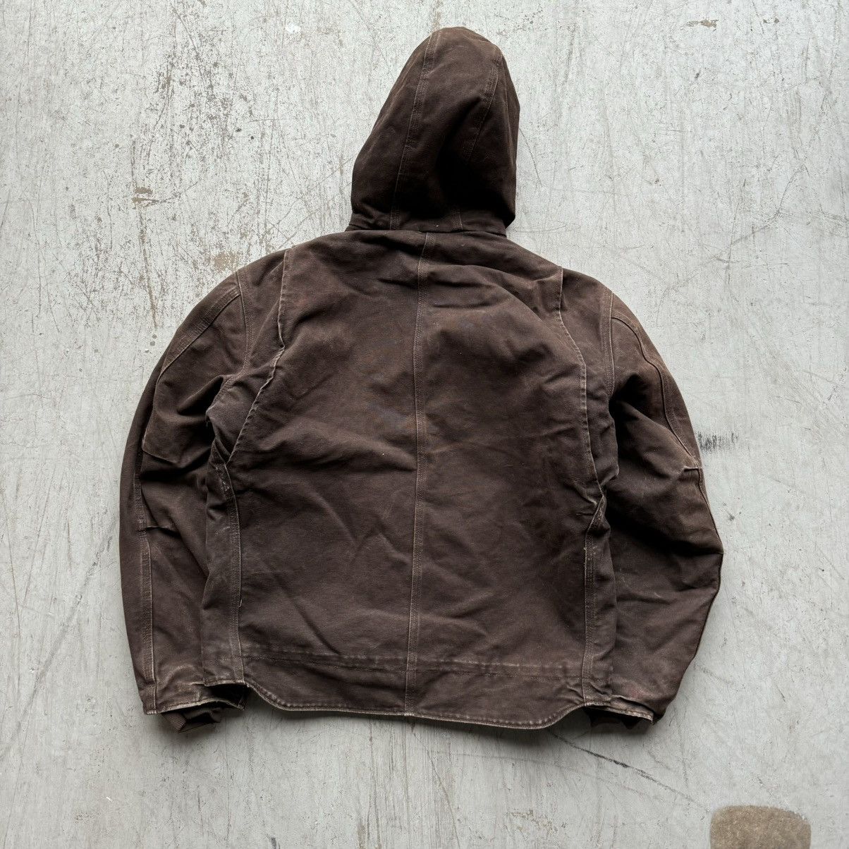 Carhartt × Vintage Carhartt Jacket J141 DKB Hooded Fleece Lined Brown Sz L Size US L / EU 52-54 / 3 - 4 Thumbnail