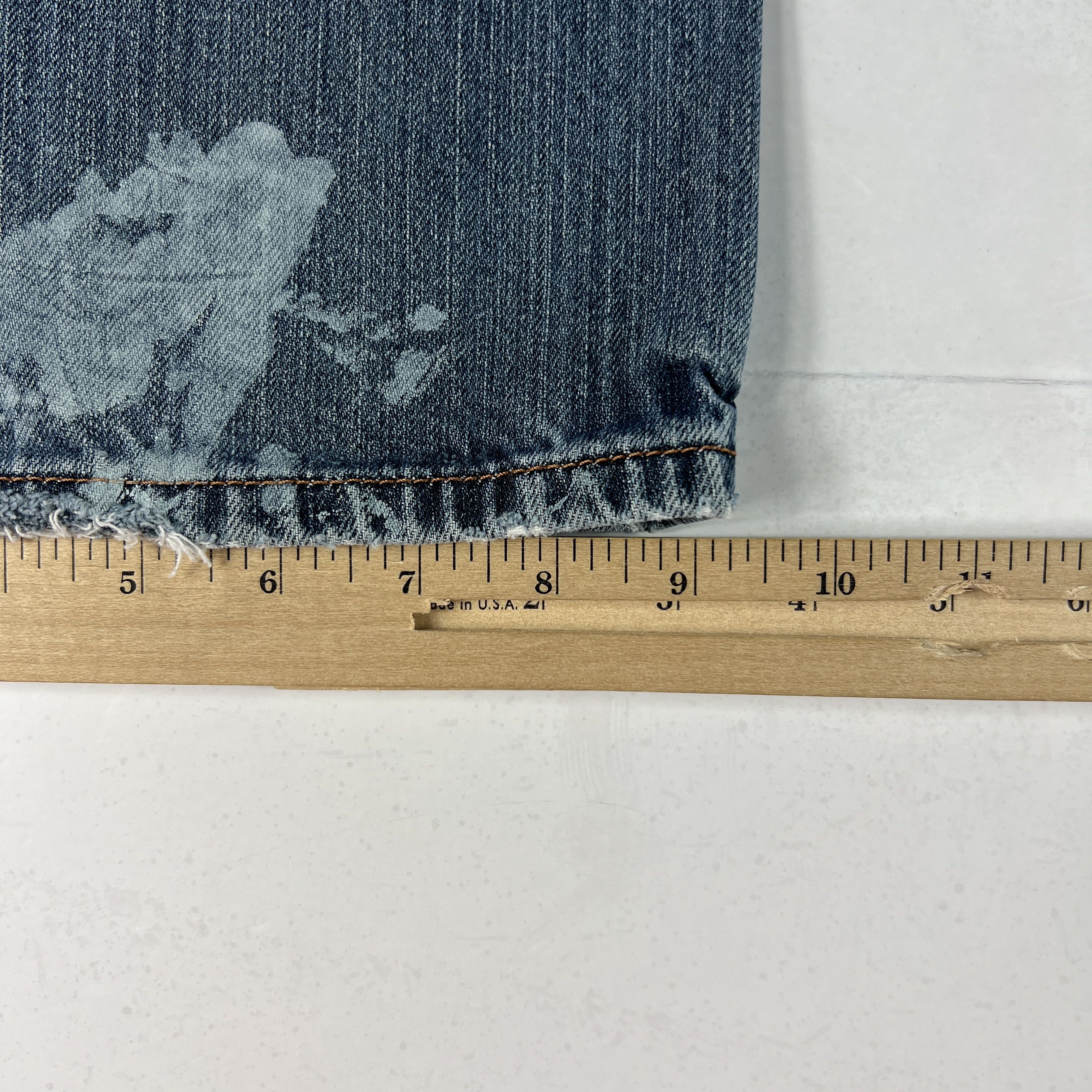 Levi's Y2K Levi's Jean 569 Loose Straight Blue Faded Thrashed Denim Size US 34 / EU 50 - 19 Thumbnail