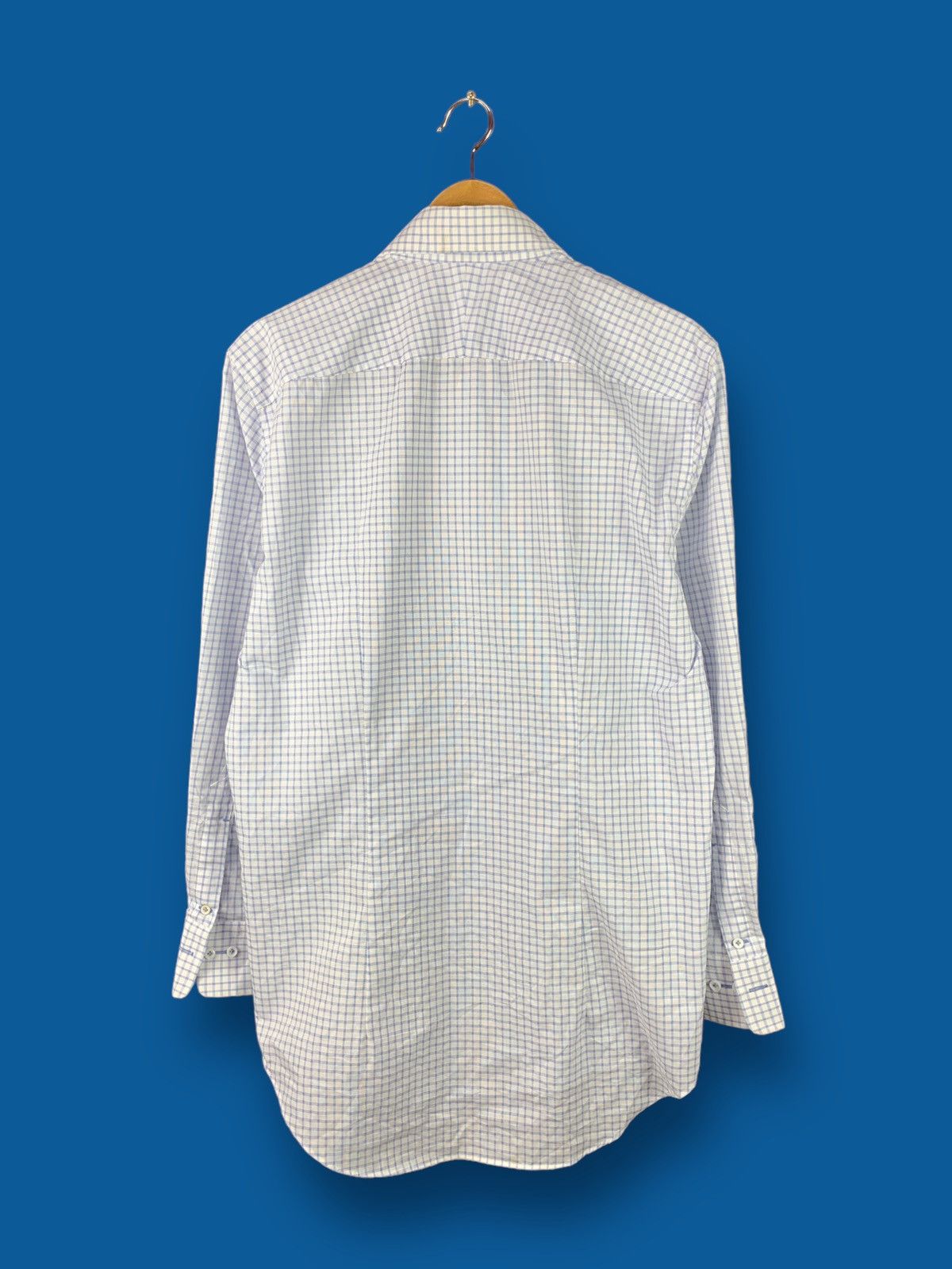 Designer Steals! The Suit Company Formal Plaid Checkered Button Shirt Size US L / EU 52-54 / 3 - 2 Thumbnail