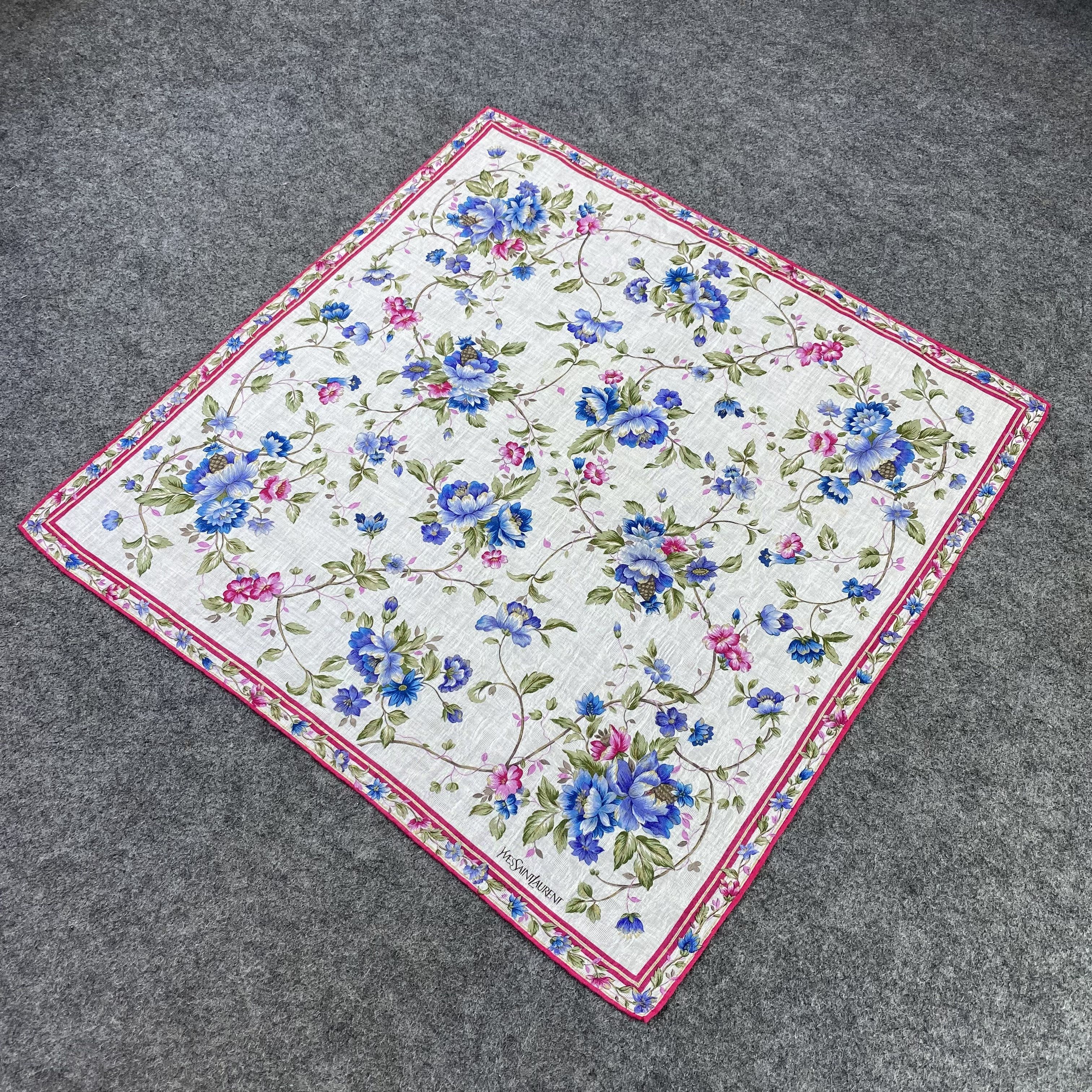 Yves Saint Laurent Yves Saint Laurent Handkerchief Neckerchief Bandana-B1760 Size ONE SIZE - 4 Thumbnail