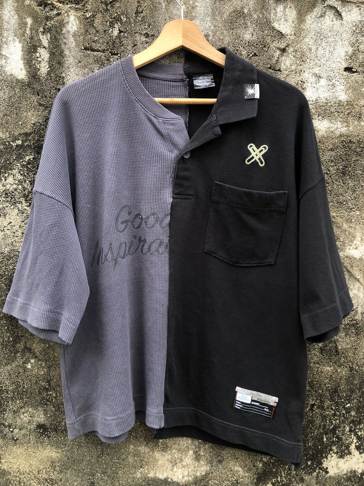 If Six Was Nine × Japanese Brand × Maison MIHARA YASUHIRO Miharayasuhiro Two Panel Waffle Shirts Boxy Size US M / EU 48-50 / 2 - 1 Thumbnail