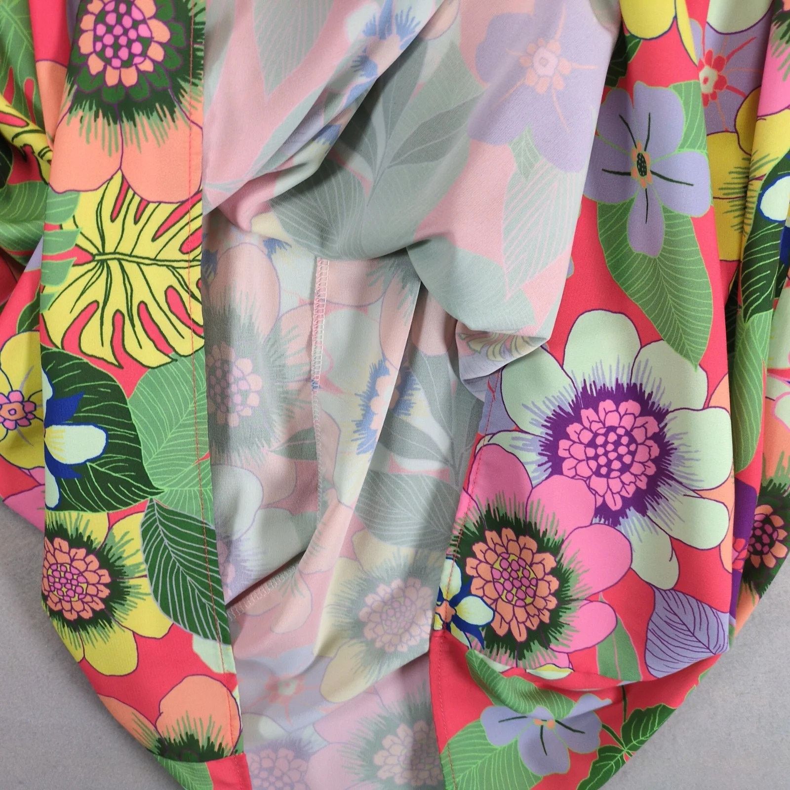 Vintage First Love Lovelyn Tropical Floral Babydoll Dress L Boho Size L / US 10 / IT 46 - 10 Thumbnail
