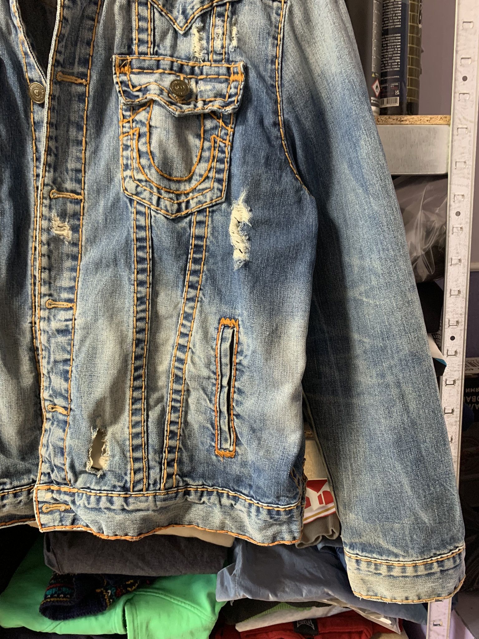 True Religion True Religion Trucker Jean Jacket Jimmy Super T Mens 3XL Size US XL / EU 56 / 4 - 9 Thumbnail