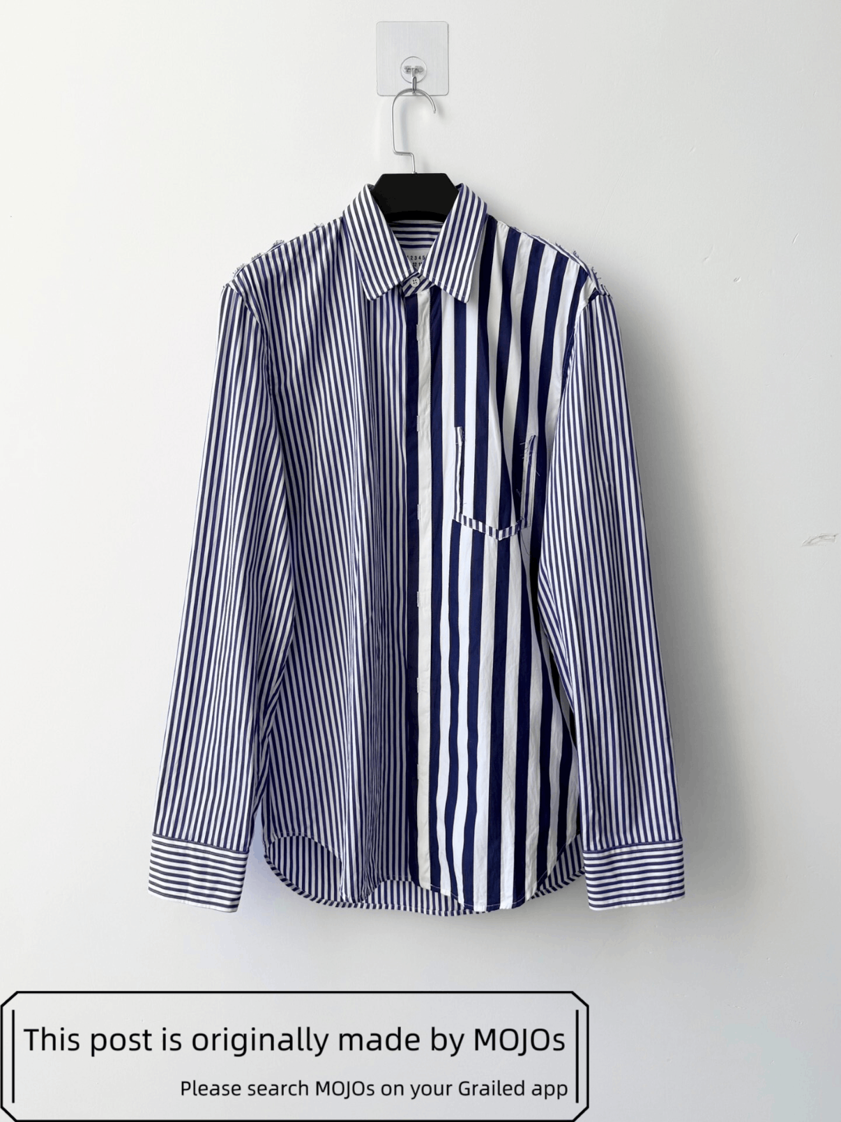 Maison Margiela Sz 39 Maison Margiela 19SS 2-way Stripe Shirt mojos3514 Size US M / EU 48-50 / 2 - 1 Thumbnail