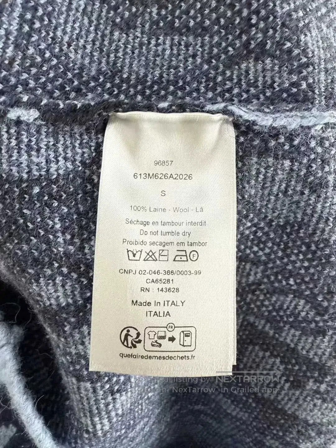 Dior new dior blue printed wool sweater. Size US S / EU 44-46 / 1 - 5 Thumbnail