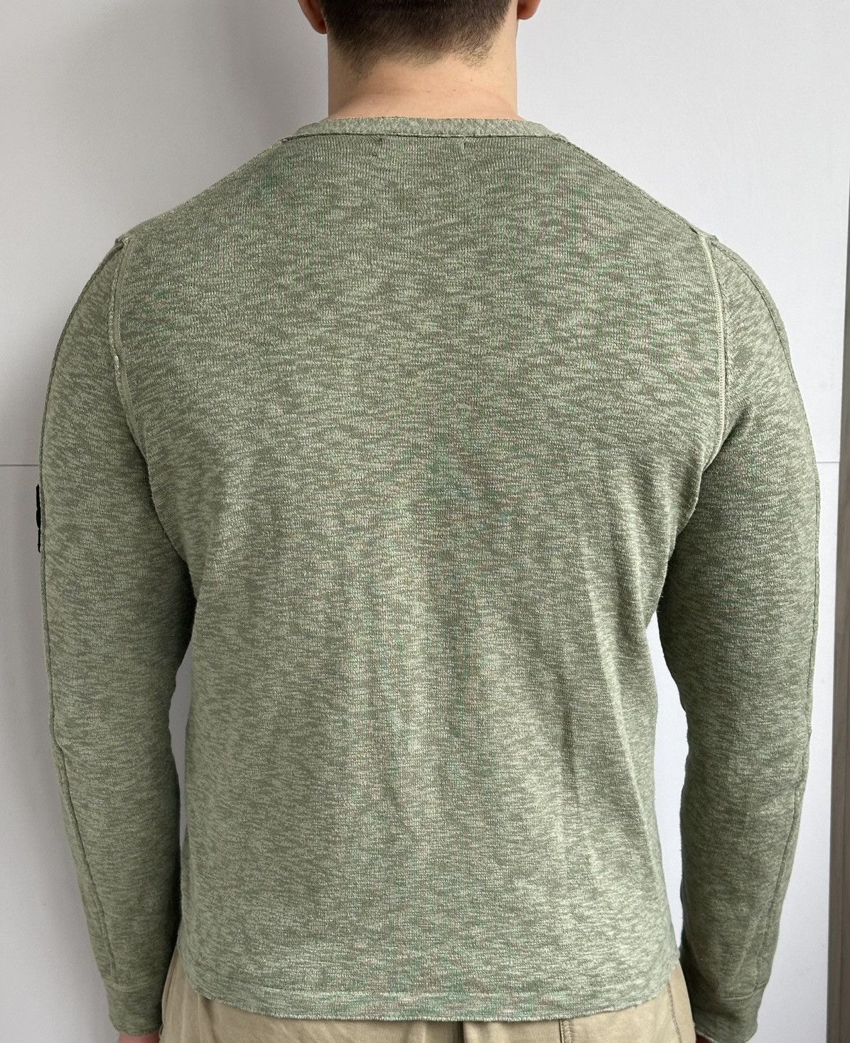 Stone Island Rare Vintage Stone Island 1989 Pullover Jumper Green V-NECK Size US L / EU 52-54 / 3 - 5 Thumbnail