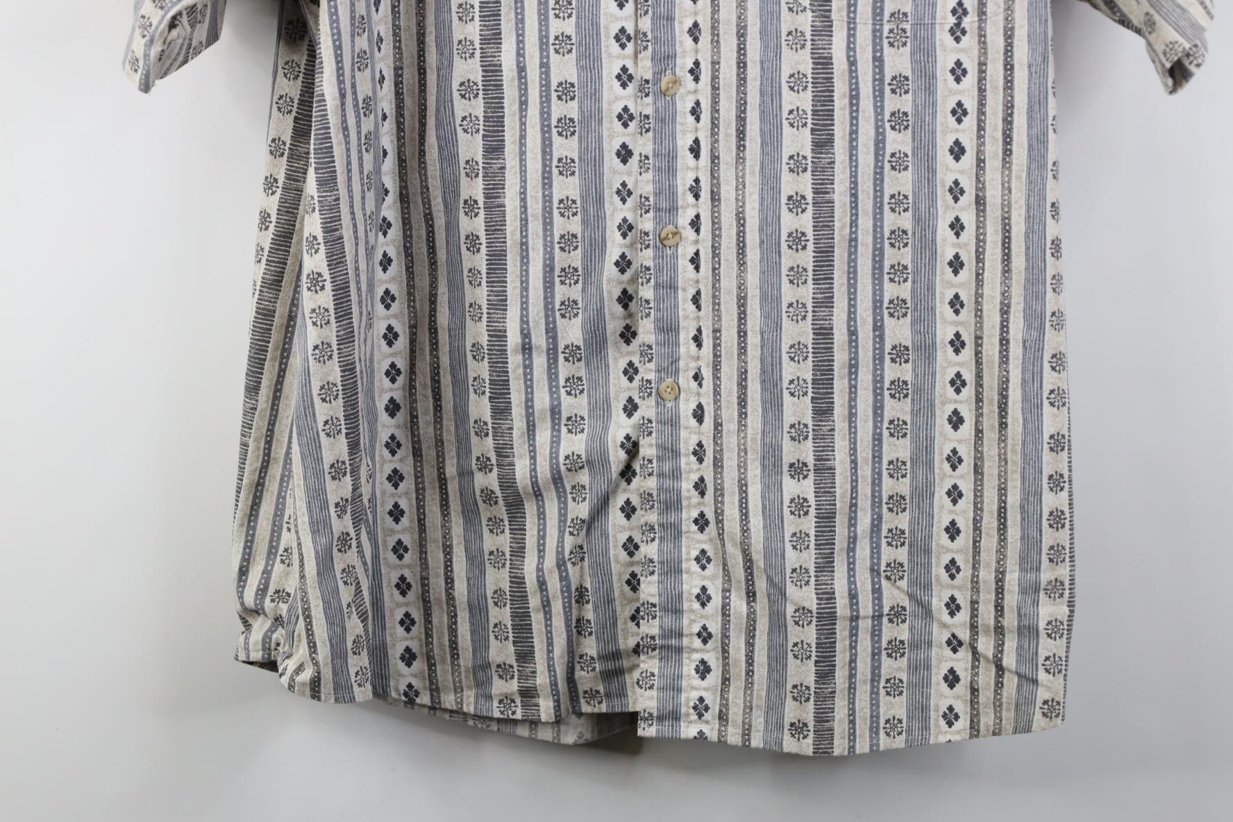Vintage Vintage 90s Streetwear Striped Baggy Collared Button Shirt Size US XL / EU 56 / 4 - 3 Thumbnail