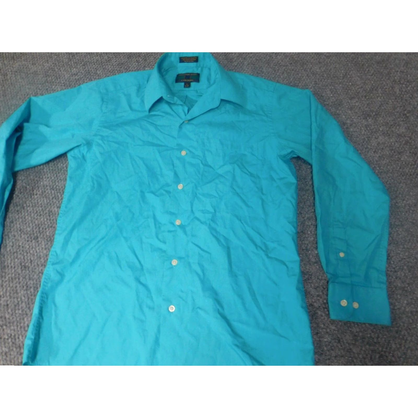 Alexander Julian Alexander Julian Mens Shirt S Blue Button-Down Twill Cotton Slimming Classic Button-Up Collar-Down Pockets Vintage No Size US S / EU 44-46 / 1 - 3 Thumbnail