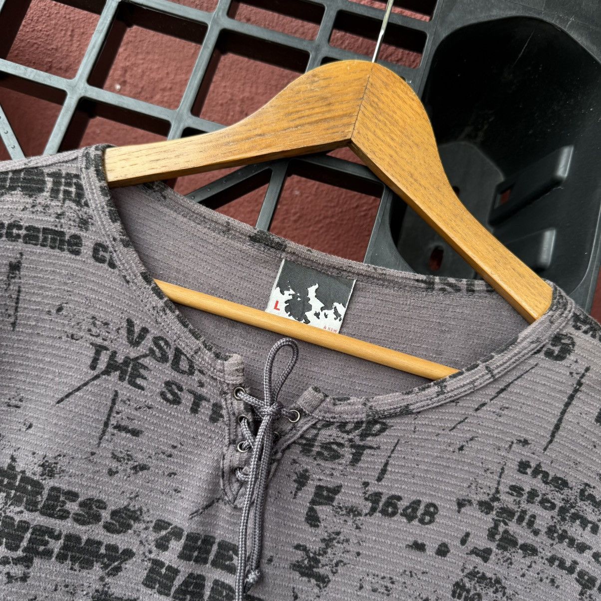 Japanese Brand Lace Tie Neck Excuses Overprint Printed Relaxed Hemp Tee Size US L / EU 52-54 / 3 - 8 Thumbnail