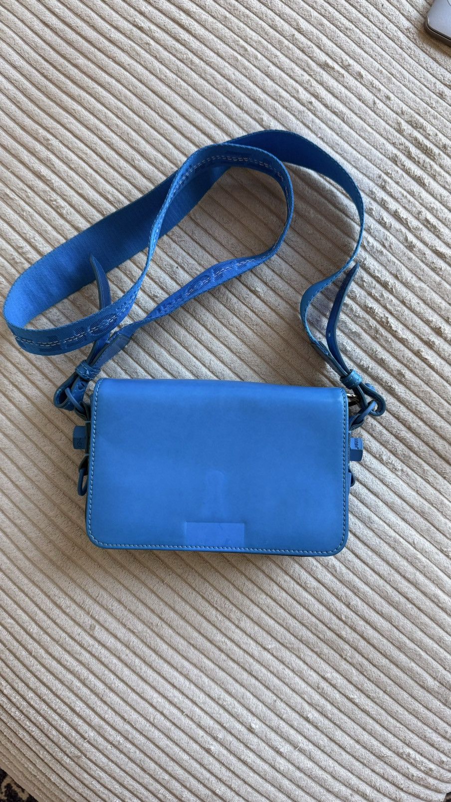 Off-White × Virgil Abloh Off-White Blue Mini Binder Clip Flap Bag Size ONE SIZE - 1 Thumbnail