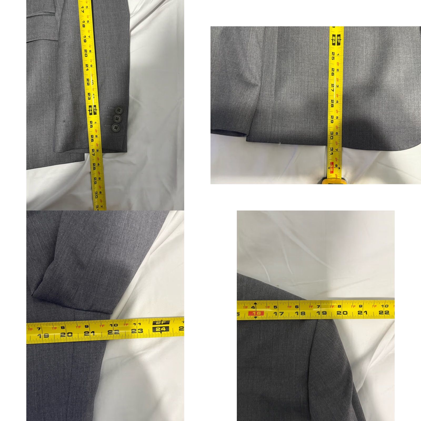 Ted Baker Ted Baker London Blazer Mens 44R Gray Wool Sport Coat Modern Fit Jacket Size 44R - 8 Thumbnail