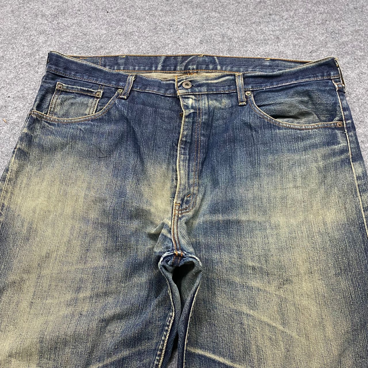 Levi's 💥Rare💥Vintage 90S Levis 503 Big Size Distressed Denim Size US 41 - 9 Thumbnail