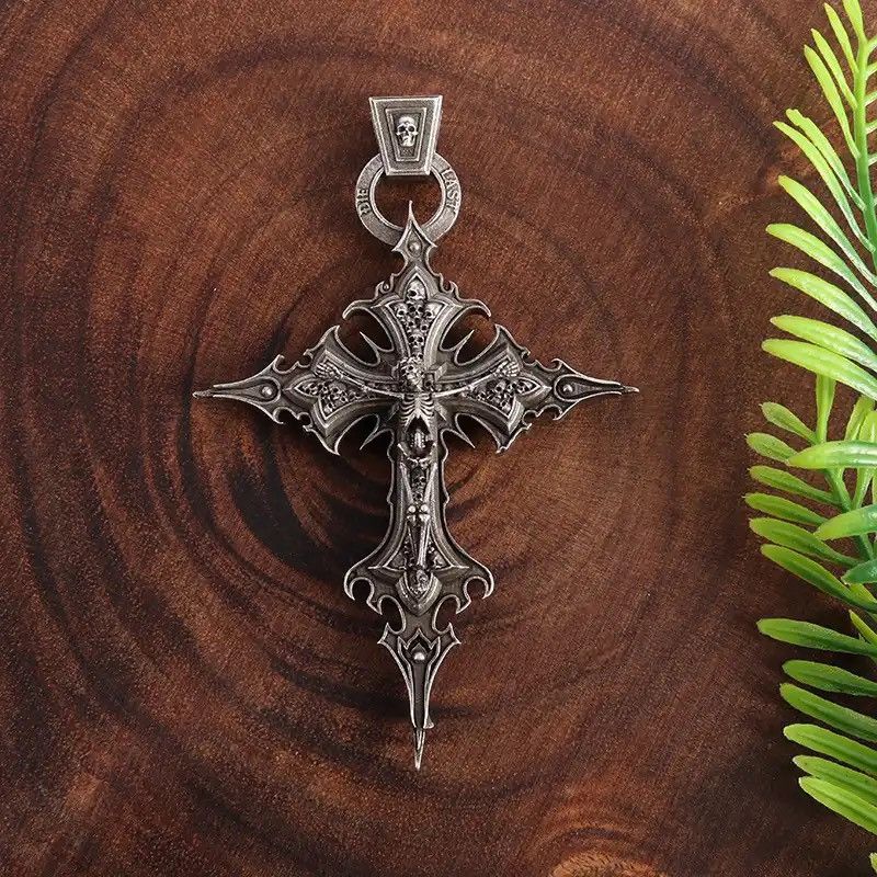 Jewelry × Vintage Vintage Gothic Christian Dante Purgatory Cross Necklace Size ONE SIZE - 6 Thumbnail