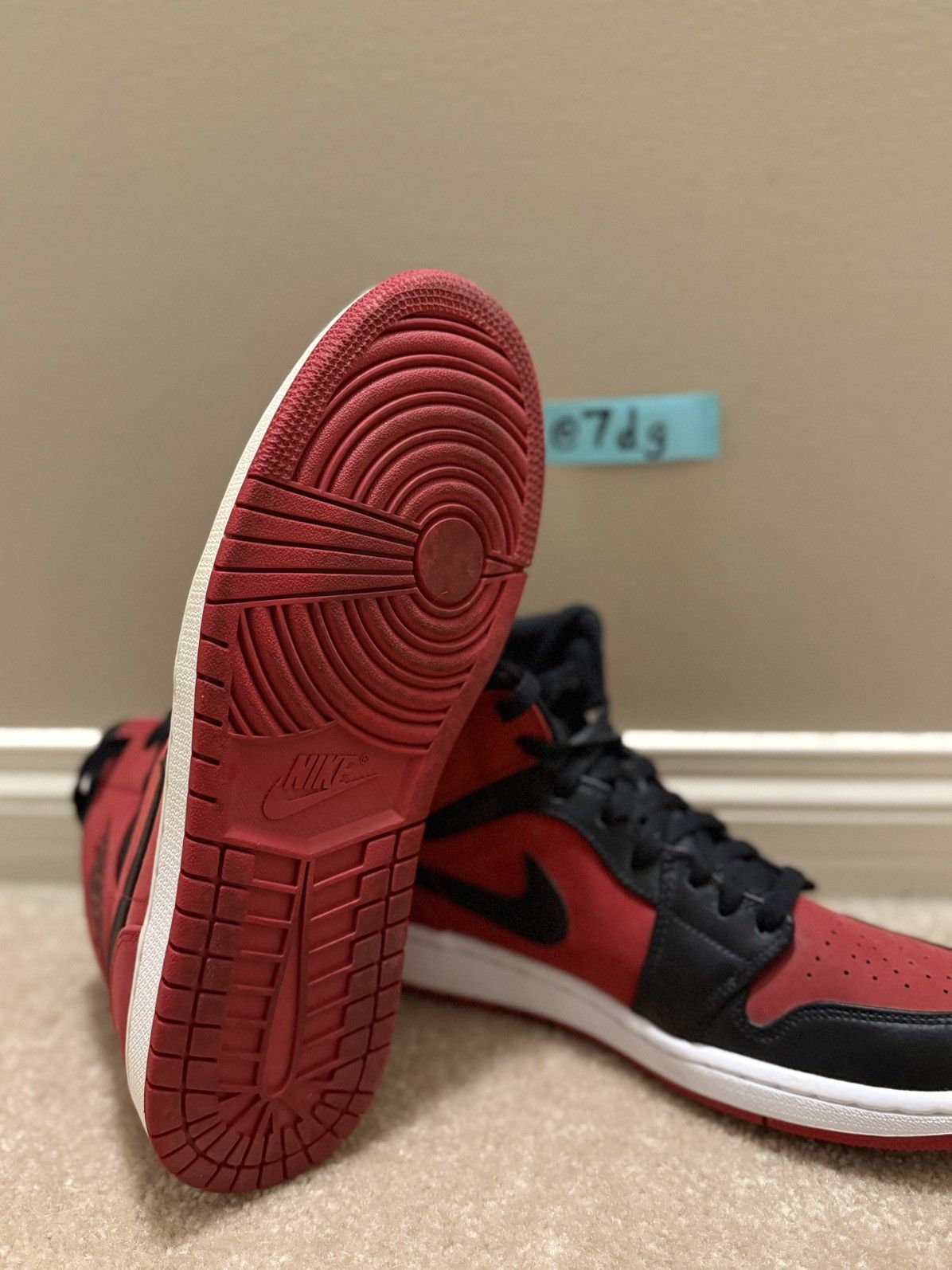 Jordan Brand Air Jordan 1 Mid - Gym Red / Black-White Size US 9.5 / EU 42-43 - 5 Thumbnail