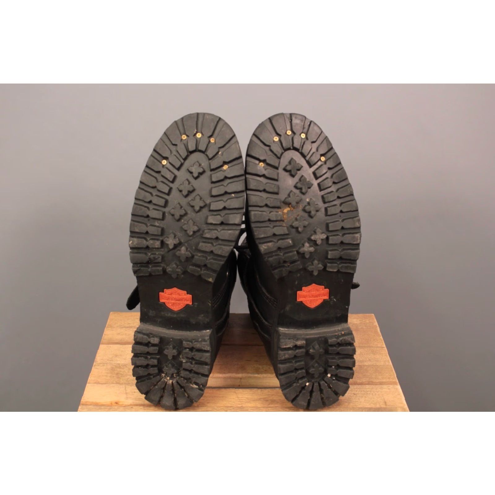 Harley Davidson Harley Davidson Boots Mens 1990s Biker Leather Black Sz 11 Motorcycle 90s Vintage Condition Excellent Size US 11 / EU 44 - 6 Thumbnail