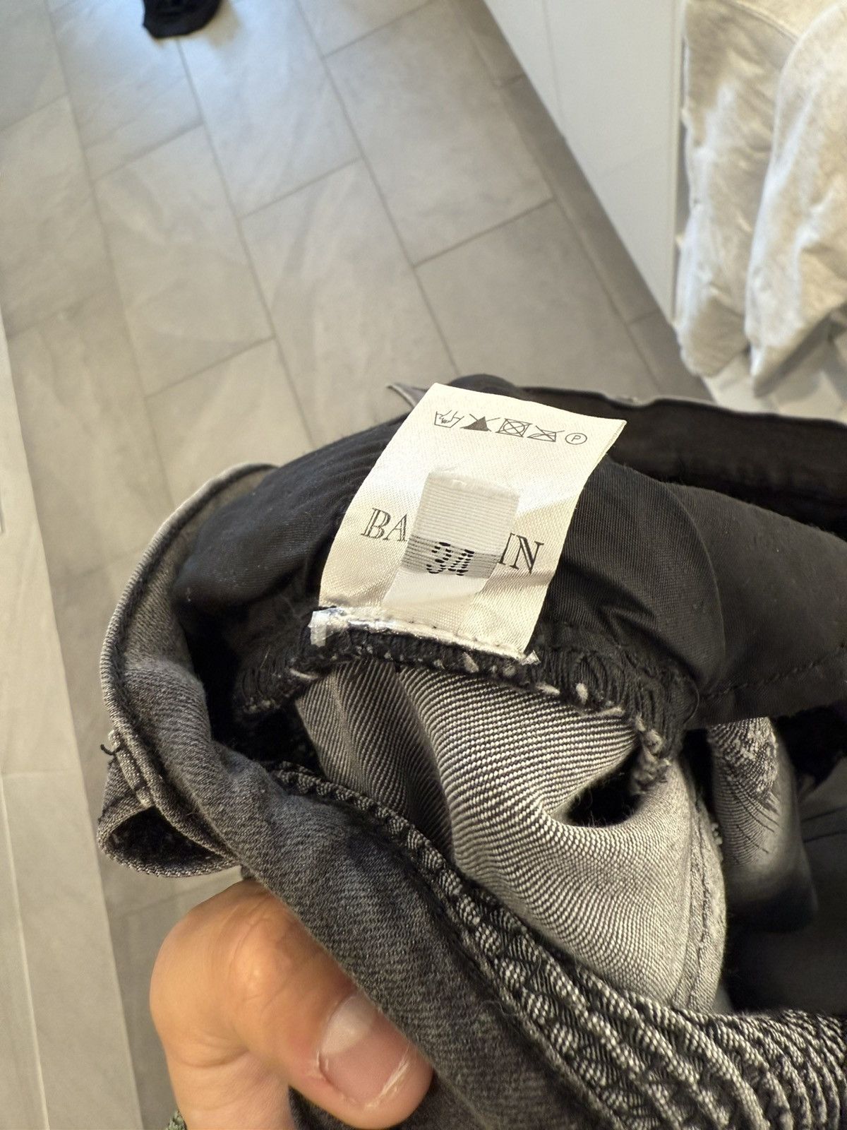 Balmain Balmain Designer Jeans Distressed Grey Size US 34 / EU 50 - 4 Thumbnail