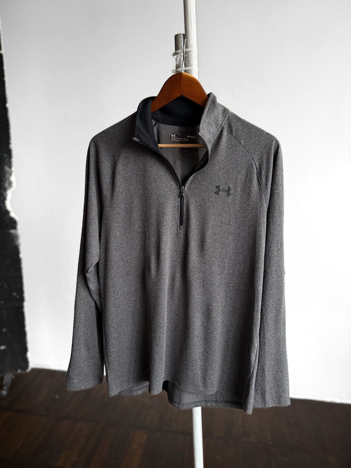 Under Armour Under Armour Mens Grey Tech 1/4 Zip Long Sleeve Running Top Size US M / EU 48-50 / 2 - 5 Thumbnail