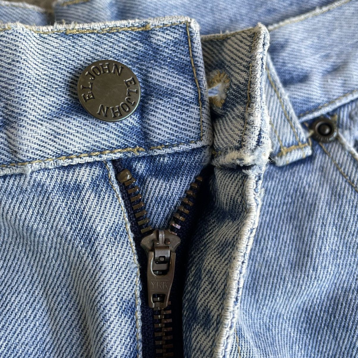Japanese Brand 🔥Vintage 80s EL JOHN Stoned Washed Ripped Distress Jeans Size US 32 / EU 48 - 13 Thumbnail