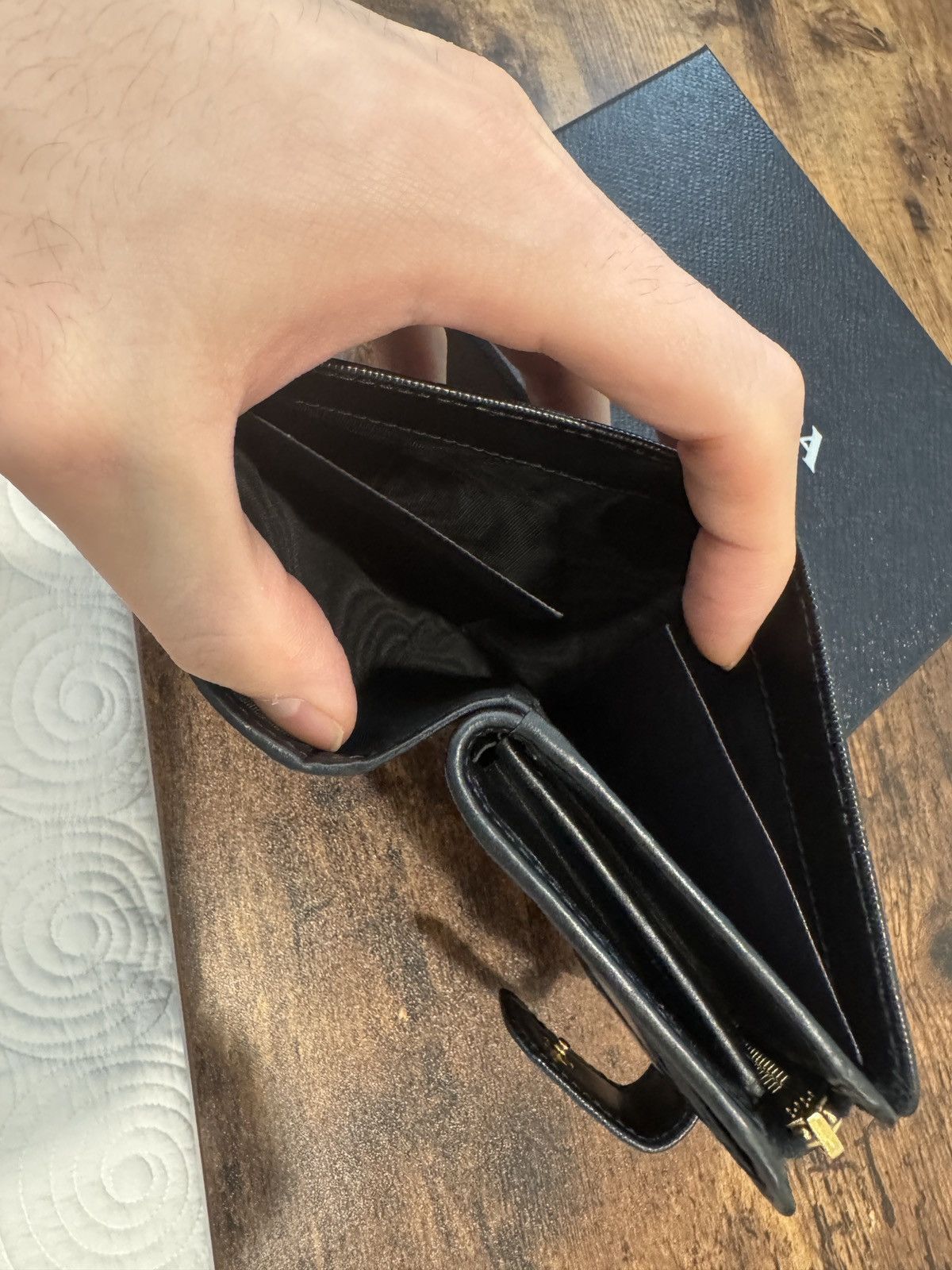 Prada prada vitello move leather 1ml225 bifold wallet black Size ONE SIZE - 7 Thumbnail