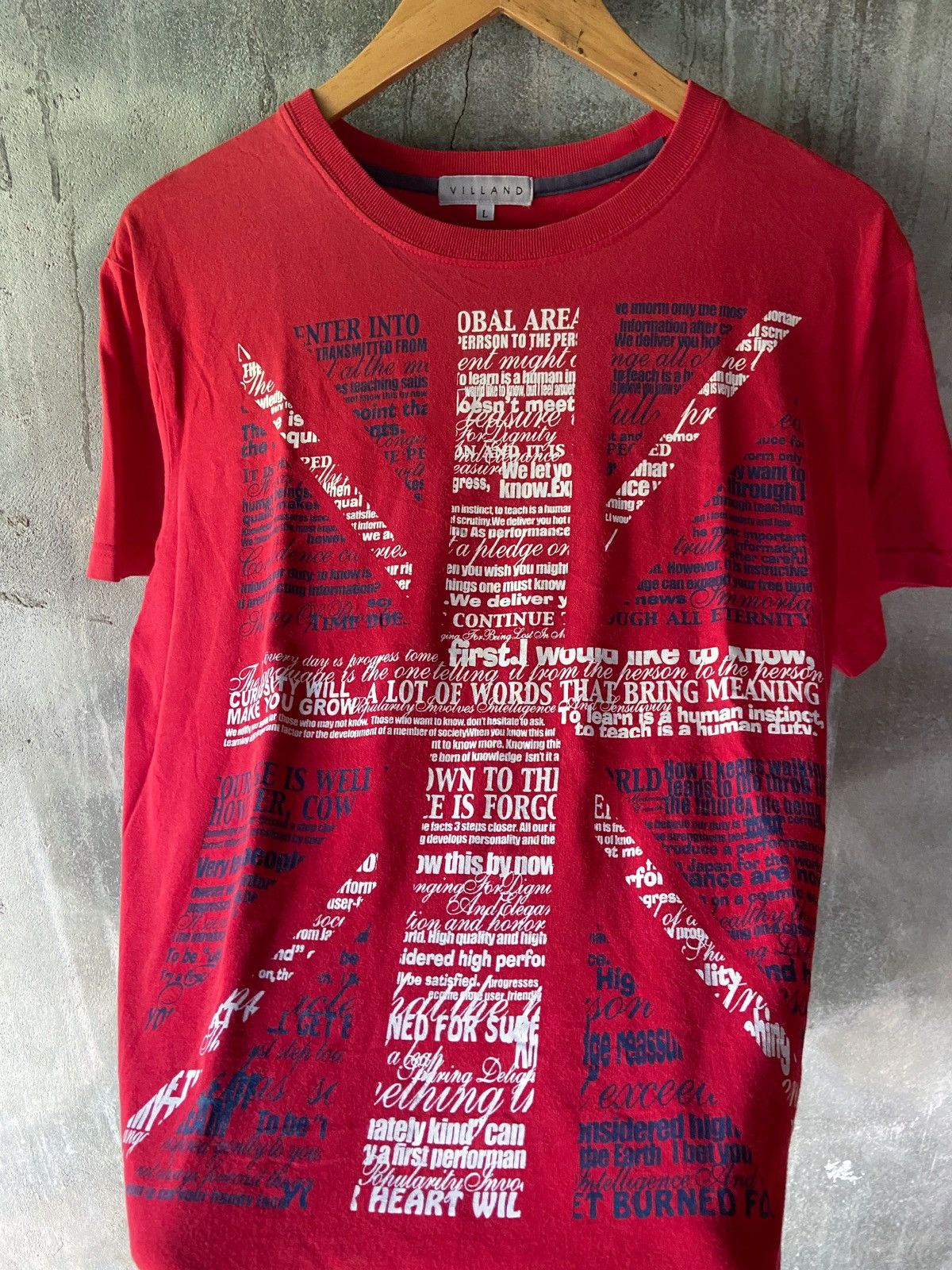 Beauty Beast × Hysteric Glamour × Japanese Brand 🌸CURIOSITY WILL MAKE YOU GROW ENGLISH FLAG DESIGN TEE Size US M / EU 48-50 / 2 - 3 Thumbnail