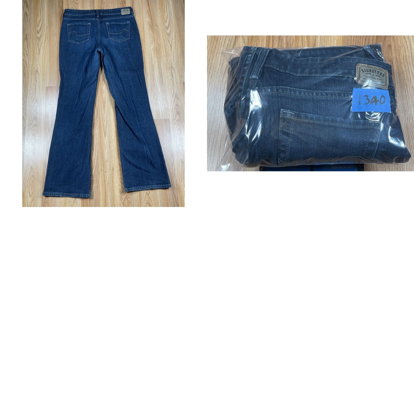 Vintage Signature by Levi Strauss & Co. Jeans Womens 10 Tall Blue Low Rise Bootcut Stretch Denim Jeans Size 32" / US 10 / IT 46 - 10 Thumbnail