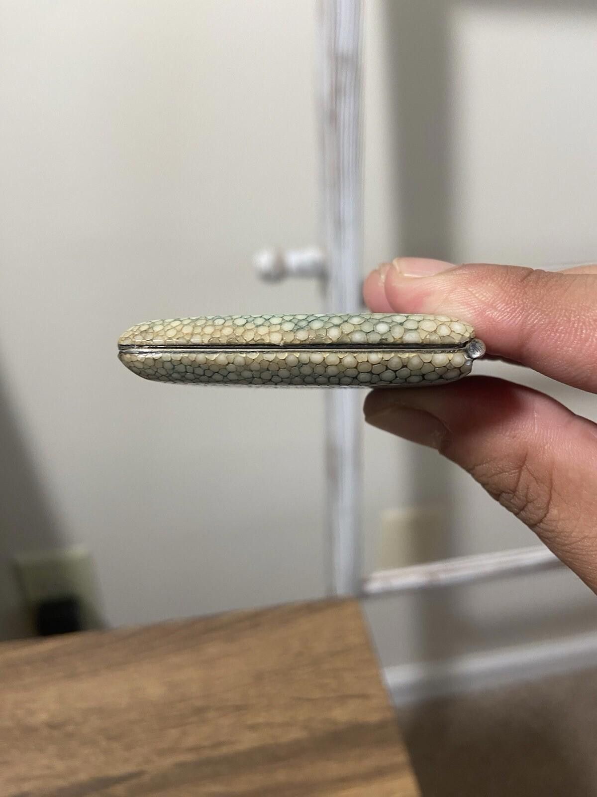Other Shagreen EPNS plate faded blue-green stingray cigarette case Size ONE SIZE - 6 Thumbnail