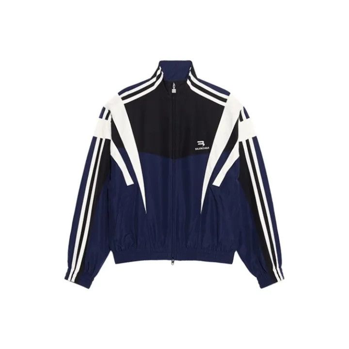Balenciaga Balenciaga Striped Color Block Sports Jacket 0079 Size US S / EU 44-46 / 1 - 1 Thumbnail