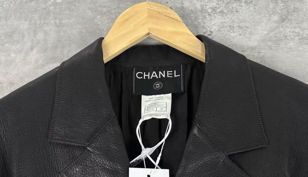 Chanel Chanel Mid-length Leather Jacket J42 Size XXS / US 00 / IT 34 - 3 Thumbnail