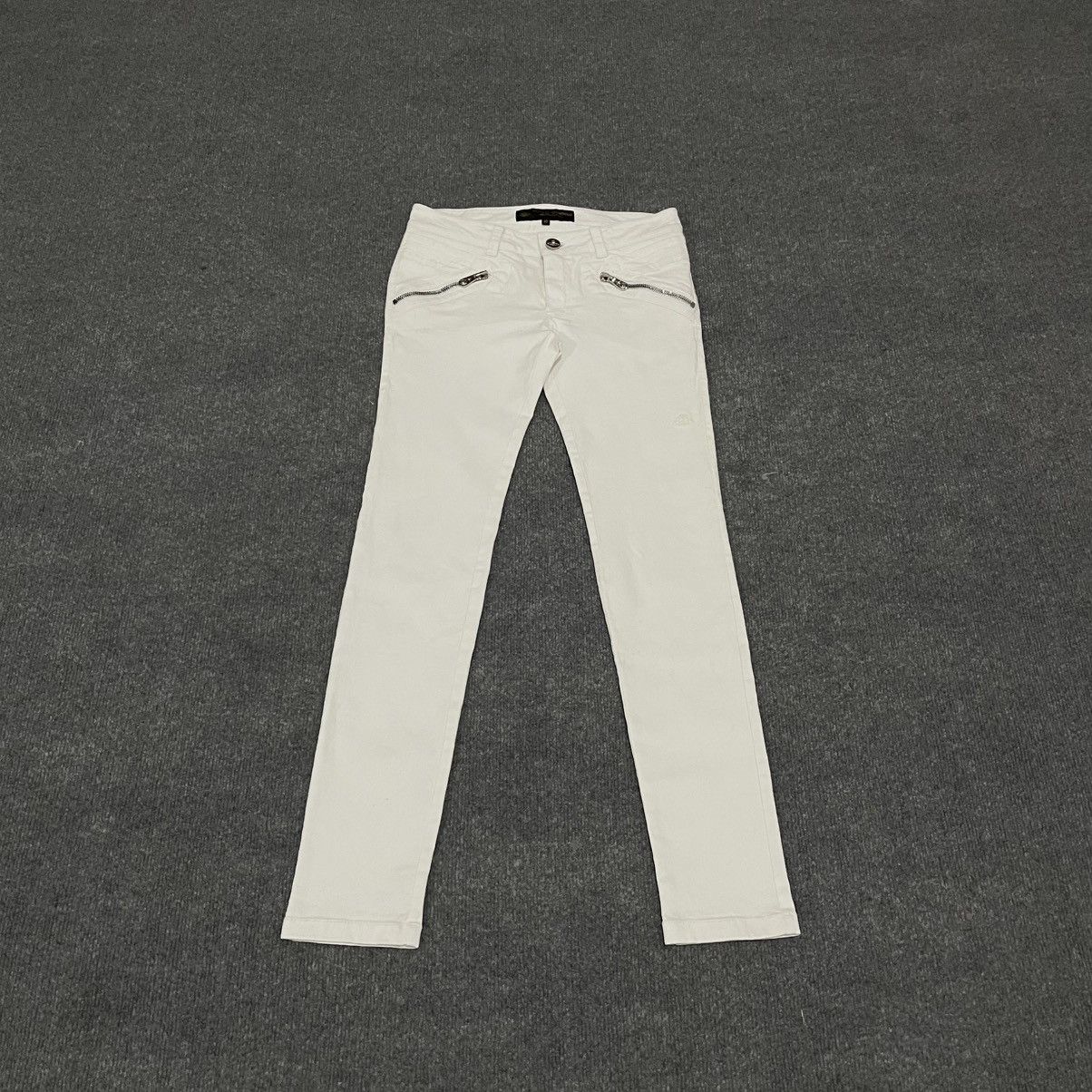 Vivienne Westwood Vivienne Westwood White Skinny Pants Orb Embroidery Size 27" / US 4 / IT 40 - 1 Thumbnail