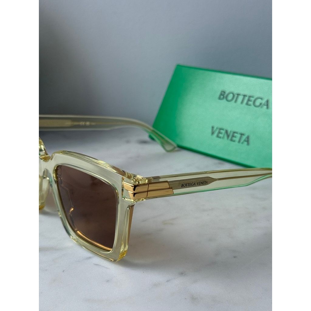 Bottega Veneta NEW Bottega Veneta BV1005S Clear Gold Sunglasses Size ONE SIZE - 3 Thumbnail