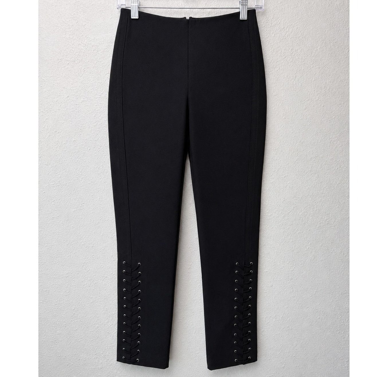 Derek Lam 10 Crosby NWT Derek Lam 10 Crosby Black Lace Up Side Trouser Pants Size 26" / US 2 / IT 38 - 2 Thumbnail