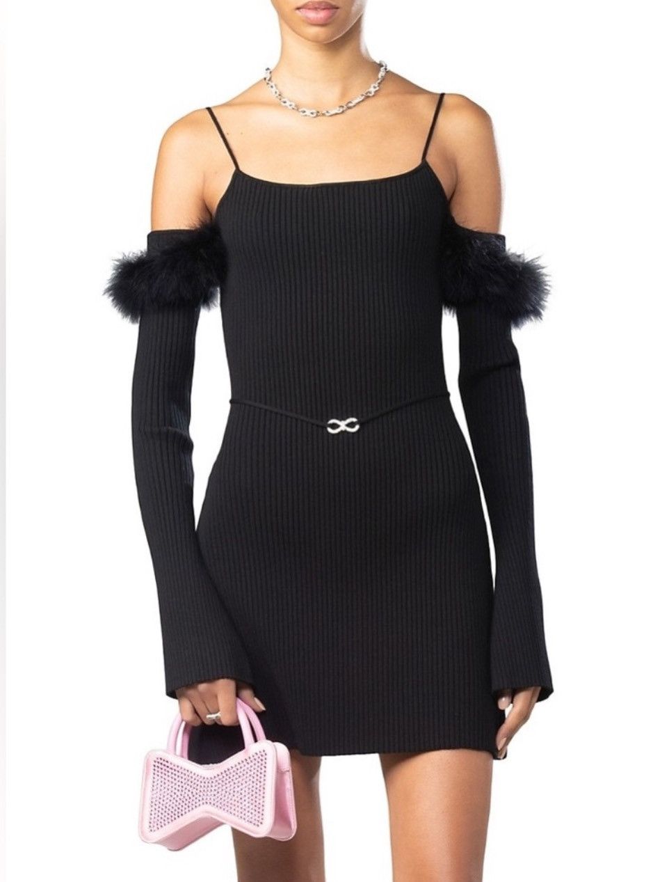 MACH & MACH MACH & MACH Feather-Embellished Minidress size XL Size XL / US 12-14 / IT 48-50 - 1 Thumbnail