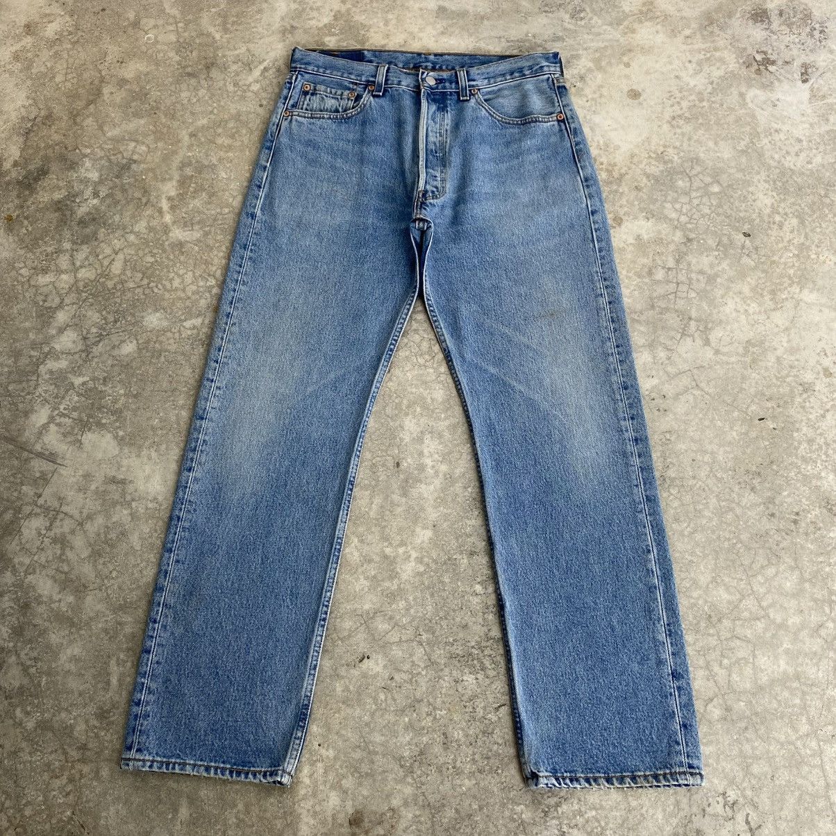 Levi's Size 33x30 Vintage Levis 501 Faded Stonewashed Blue Jeans Size US 33 - 1 Thumbnail