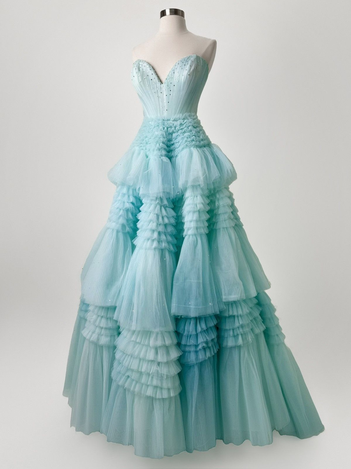 Other Brand New US 8 Anna Augusta Maxi Aqua Evening Dress Size M / US 6-8 / IT 42-44 - 1 Thumbnail