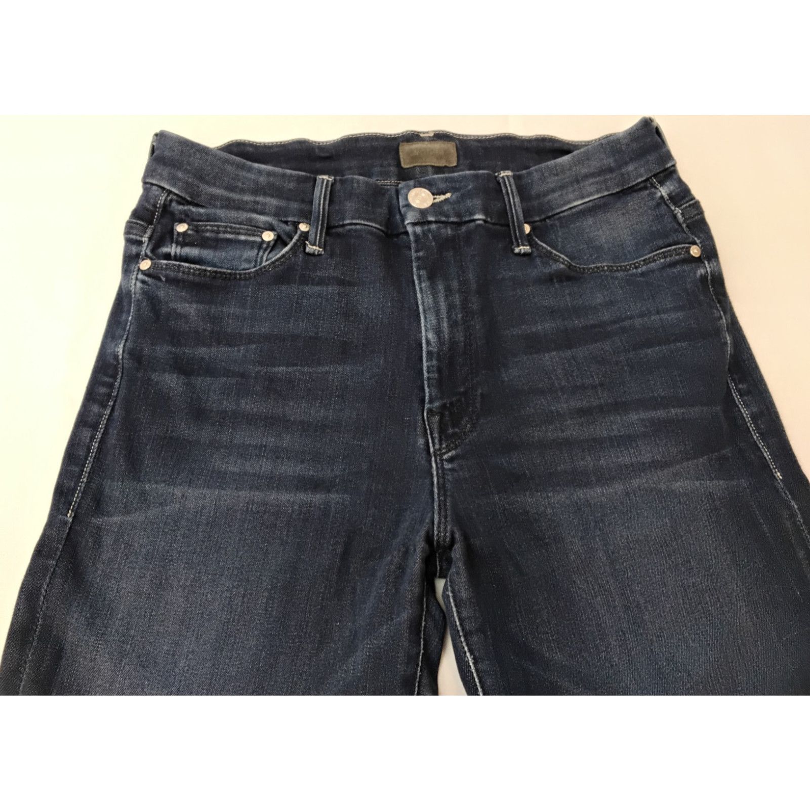 MOTHER Mother Highwaisted Looker Ankle Jean Women's 28 Dark Wash Size 28" / US 6 / IT 42 - 4 Thumbnail