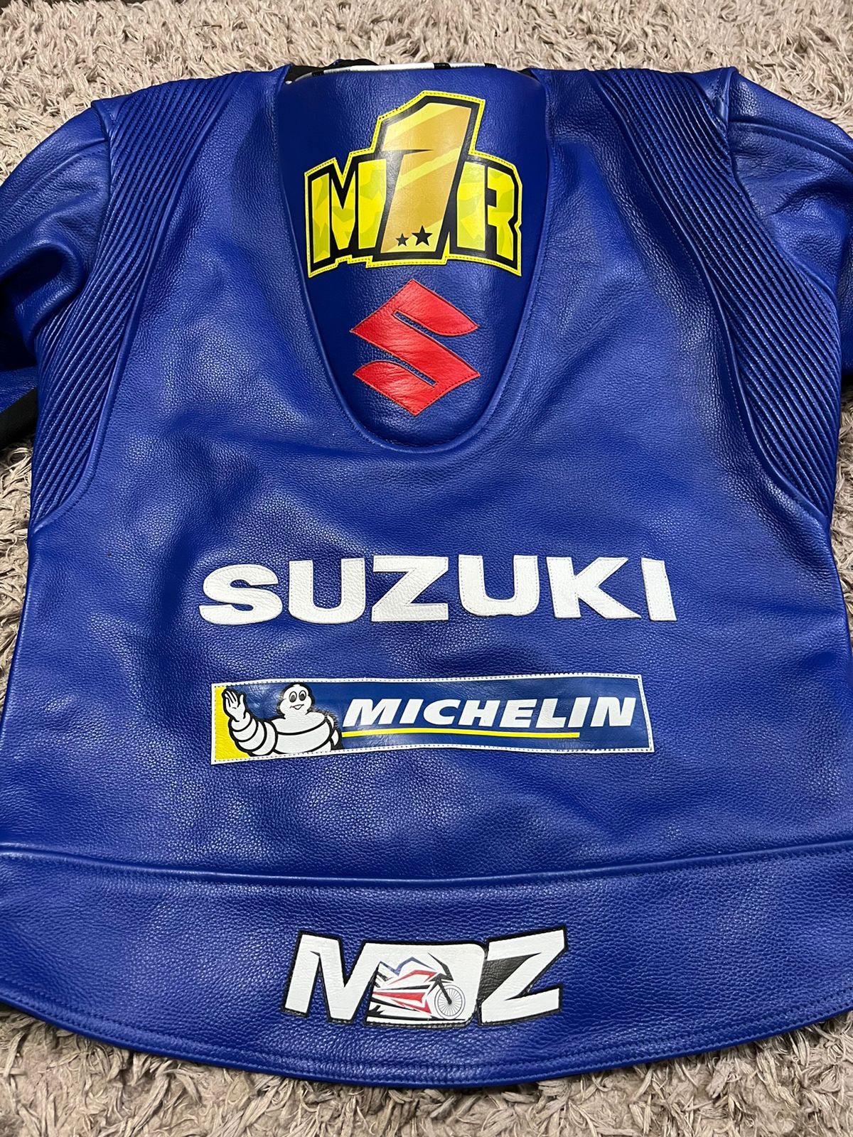 Other Vintage Suzuki Men's Leather Jacket, Moto Rider Size US XL / EU 56 / 4 - 2 Thumbnail