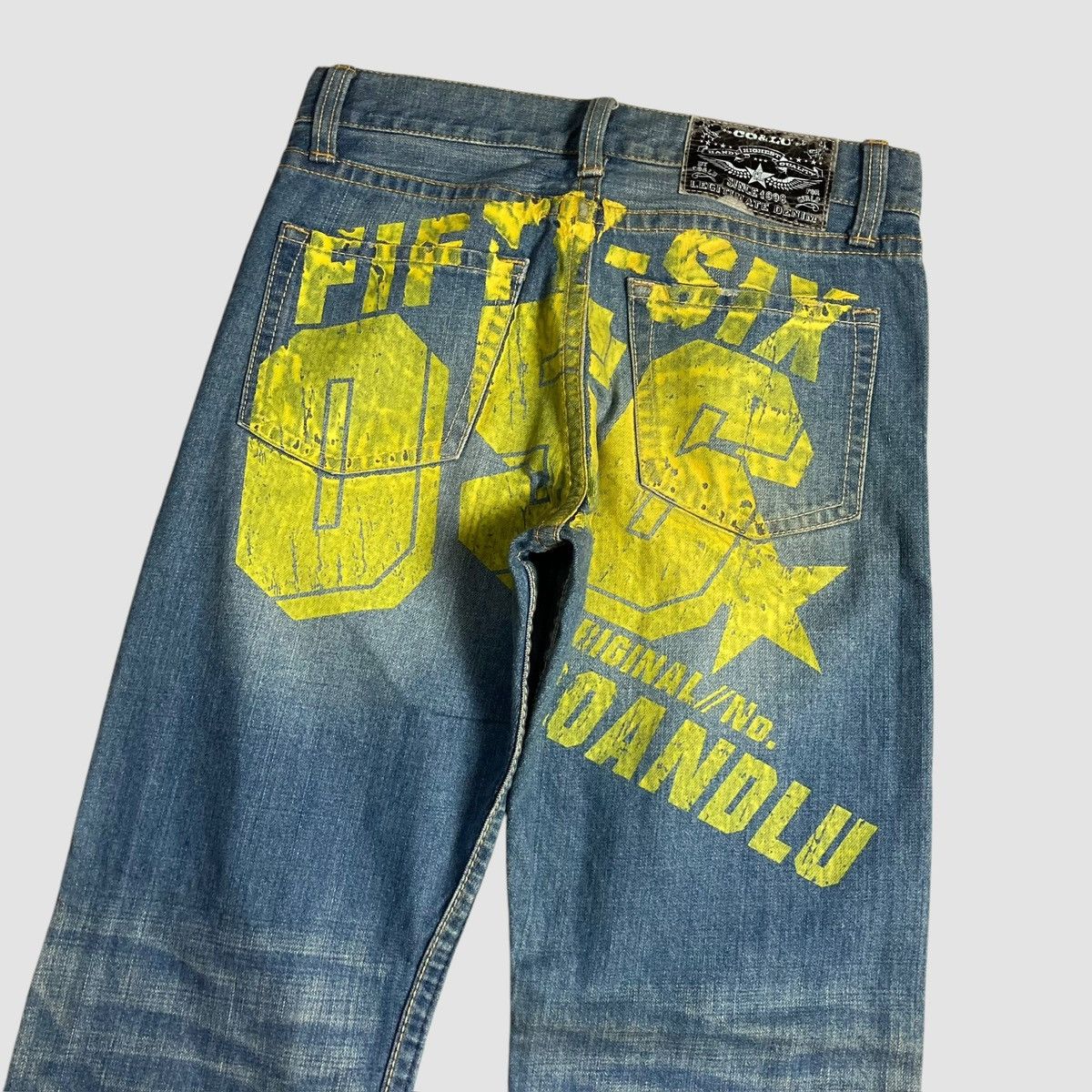 Japanese Brand CO&LU FiftySix Painted Y2K Jeans Inspired Evisu Size US 30 / EU 46 - 2 Thumbnail